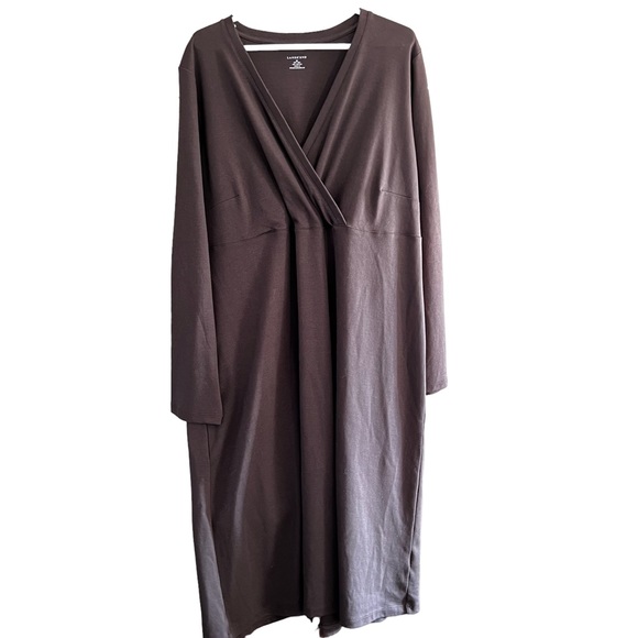 LAND’S END | Faux Wrap 100% Cotton Dress - Picture 1 of 5